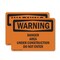 Signmission Danger Area Under Construction Do Not Enter OSHA Warning Sign, Vinyl Decal, 10in W x 7in L, 2PK OS-2PACK-WS-D-710-L-12034 - alternate 1